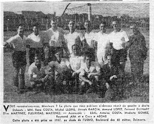 Echo d' Oran 12 FOOT EQUIPE DE L ECHO D ORAN 1937 STADE DE L USMO